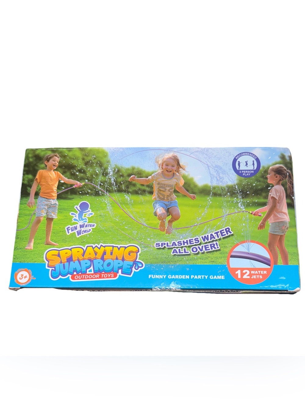Water Sprinkler Outdoor Yard Toy for Kids
25.5ft Splash Jump Rope Toy
New in Box